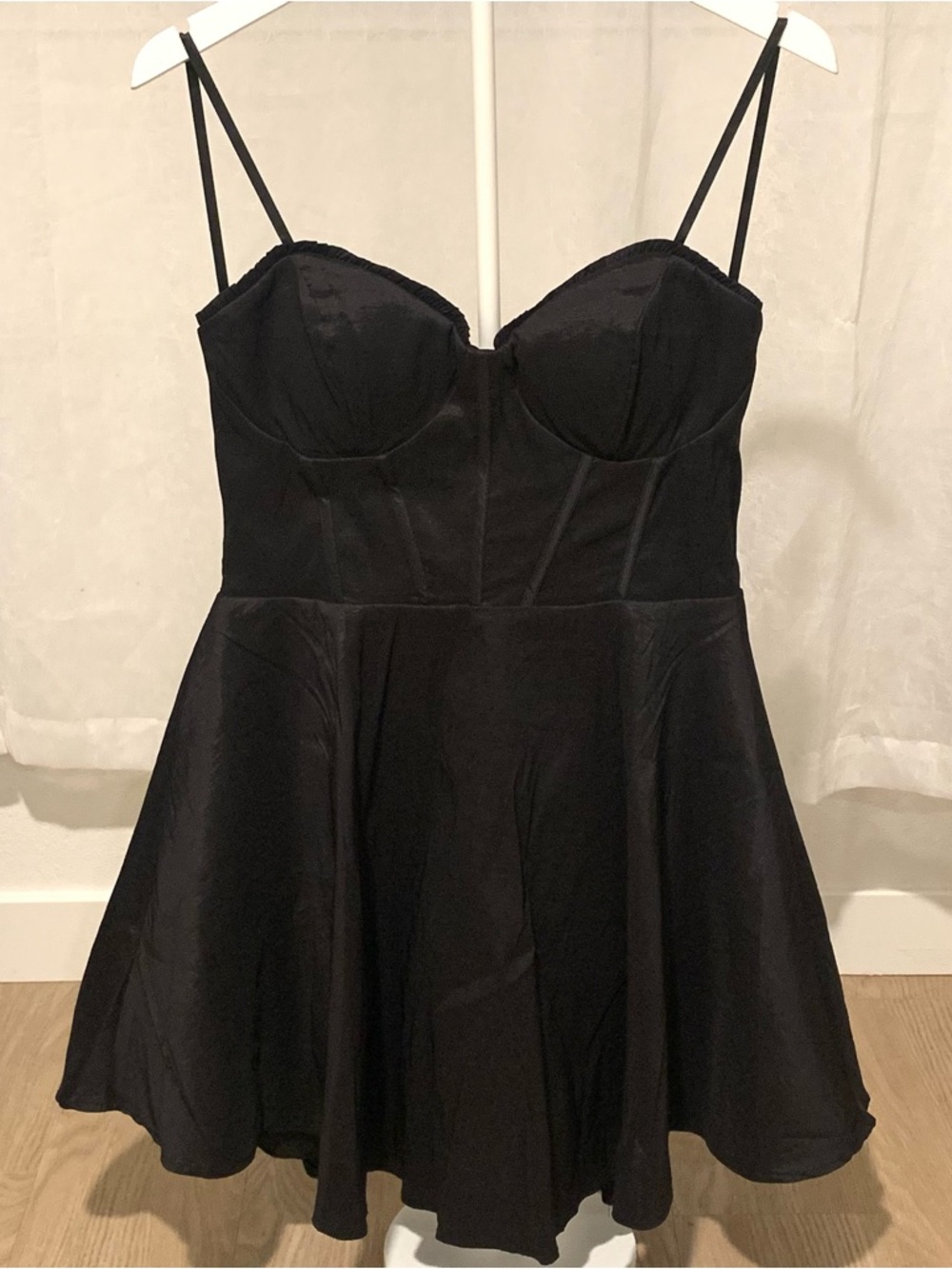 Strapless Black Fit-and-Flare Party Dress